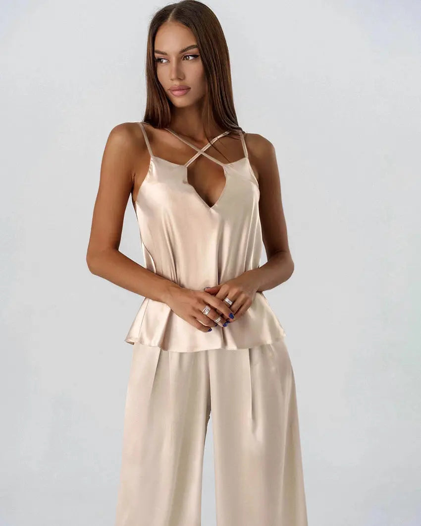 Saten Askılı Pijama Takımı Zalle